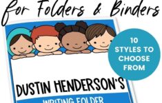 Editable Folder Covers For Take Home Ketchup Homework Folders Or Binders