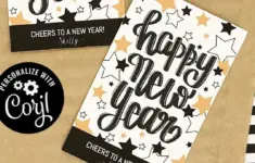 Editable Happy New Year Gift Tags