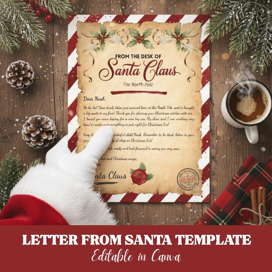 Editable Letter From Santa Claus Editable Letter From Santa Claus