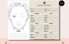 Editable Makeup Artist Face Chart