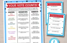 Editable Pto Pta Election Flyer Ballot