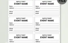 Editable Raffle Ticket Template