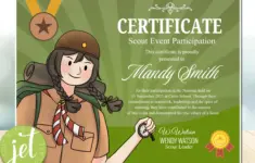 Editable Scout Certificate Of