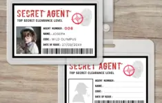 Editable Secret Agent Id Secret Spy