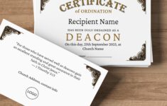 Editable Wallet Size Deacon Ordination