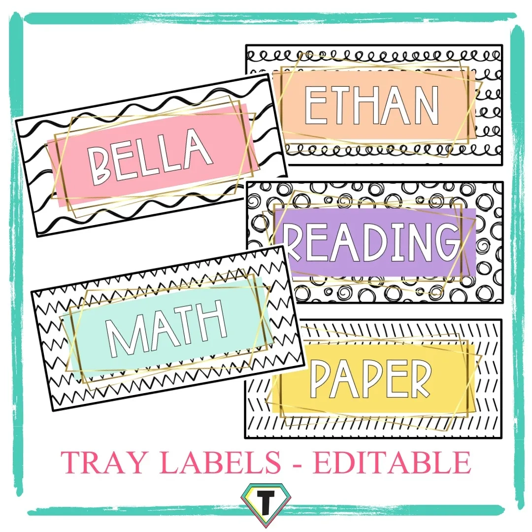 Edtiable Tray Labels Edtiable Tray Labels