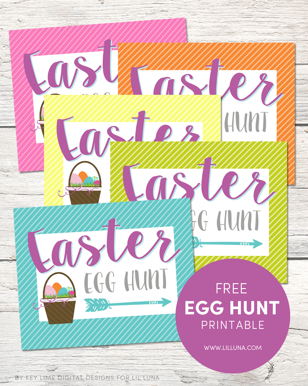 Egg Hunt Printable Signs