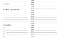 Elderly Daily Schedule Template