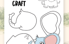 Elephant Craft Template