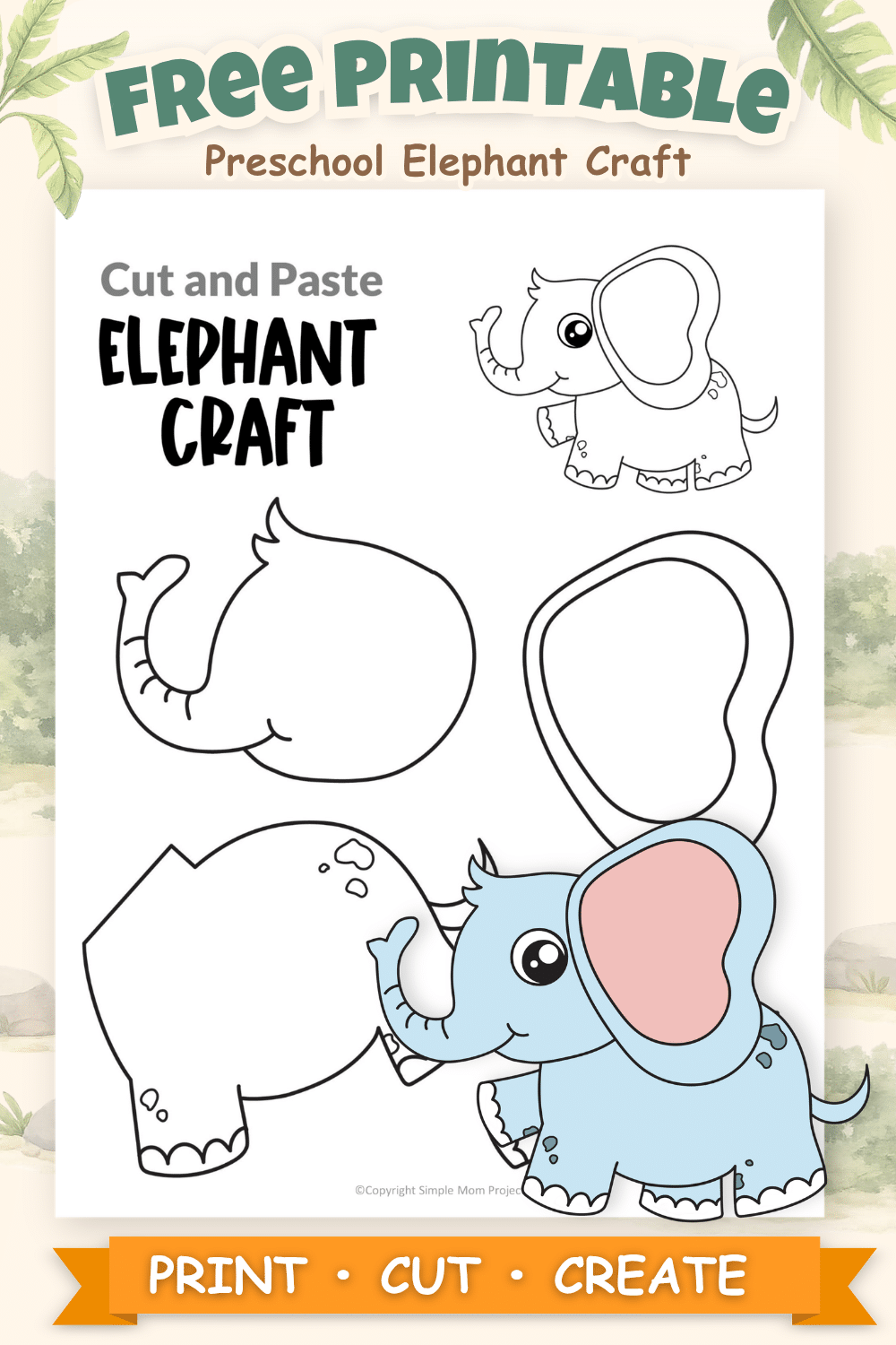 white elephant cut out printable white elephant cut out printable