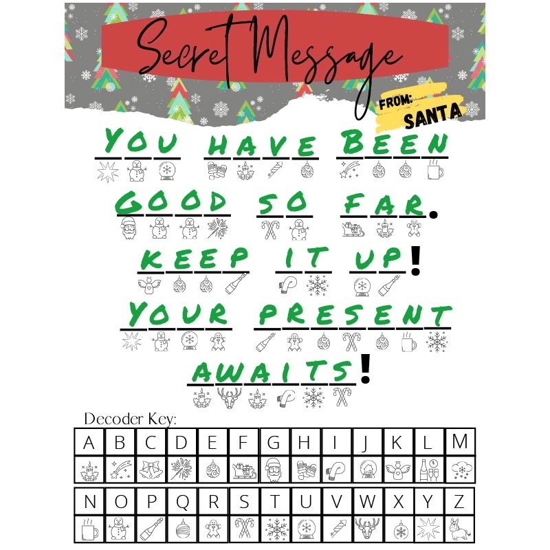 Elf Arrival Letter Printable Secret Message