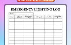 Emergency Lighting Log Inspection
