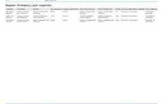 Emergency Lighting Test Log Template