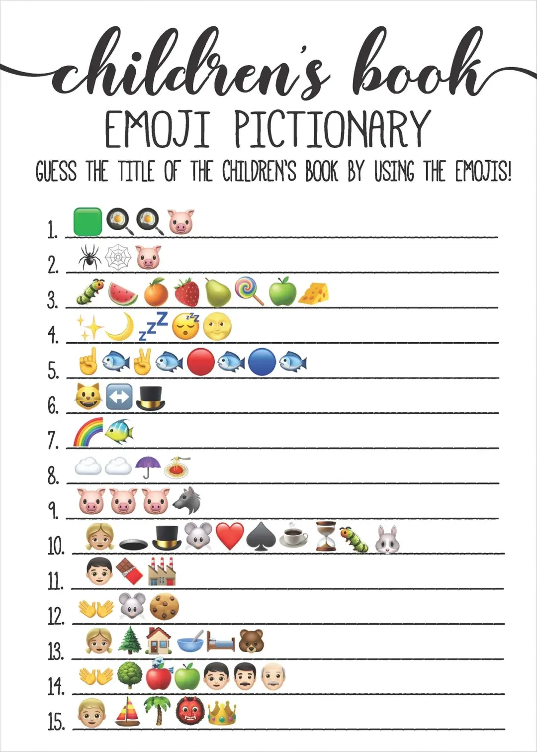 Emoji Pictionary Can You Guess The Books