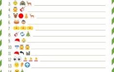 Emoji Printable Christmas Game
