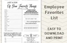 Employee Favorites List Employee