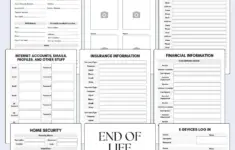 End Of Life Planner Printable Editable
