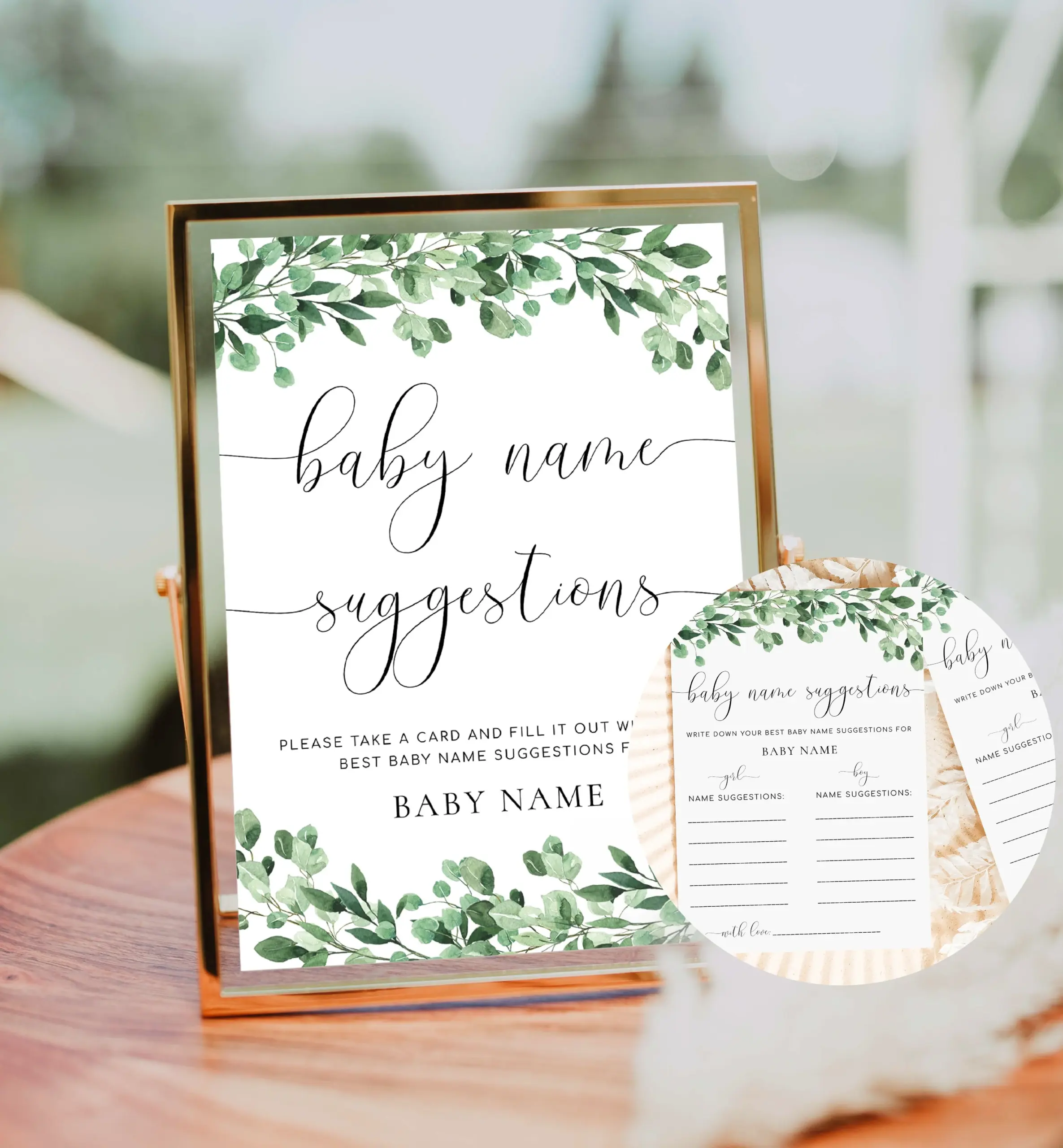 Everly Printable Baby Name Suggestion Game Template Everly Printable Baby Name Suggestion Game Template