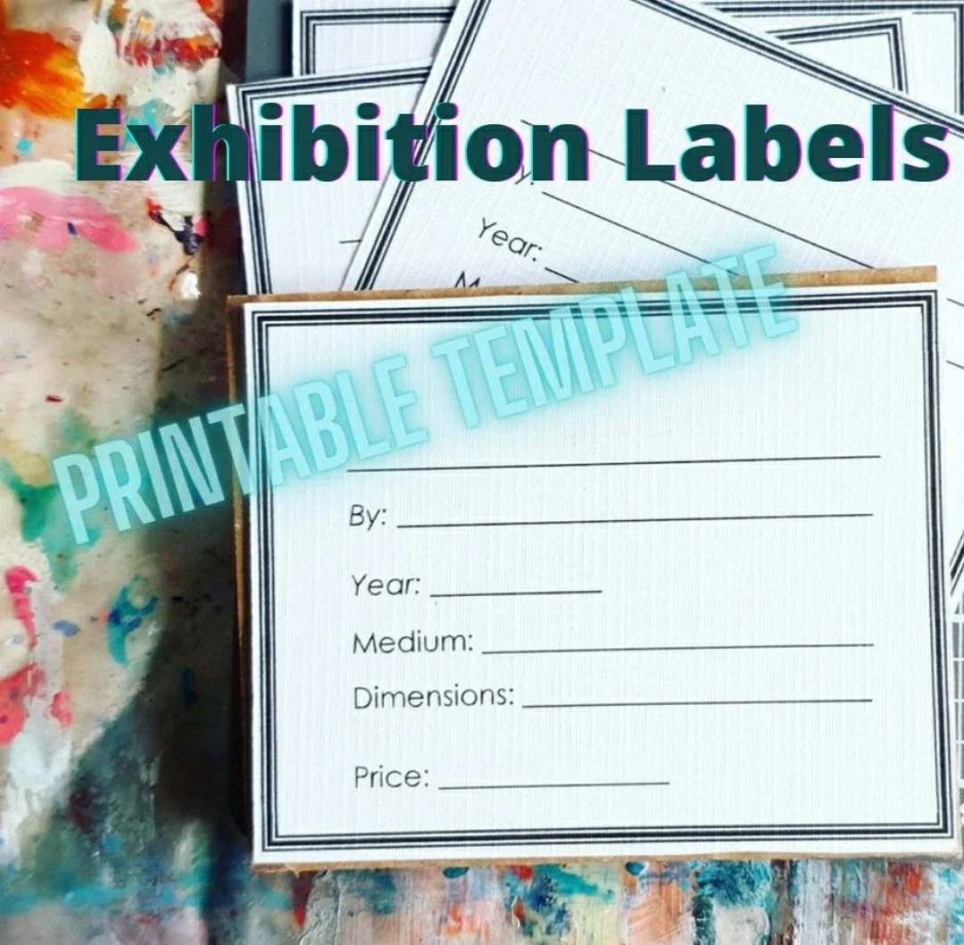 free exhibit label template