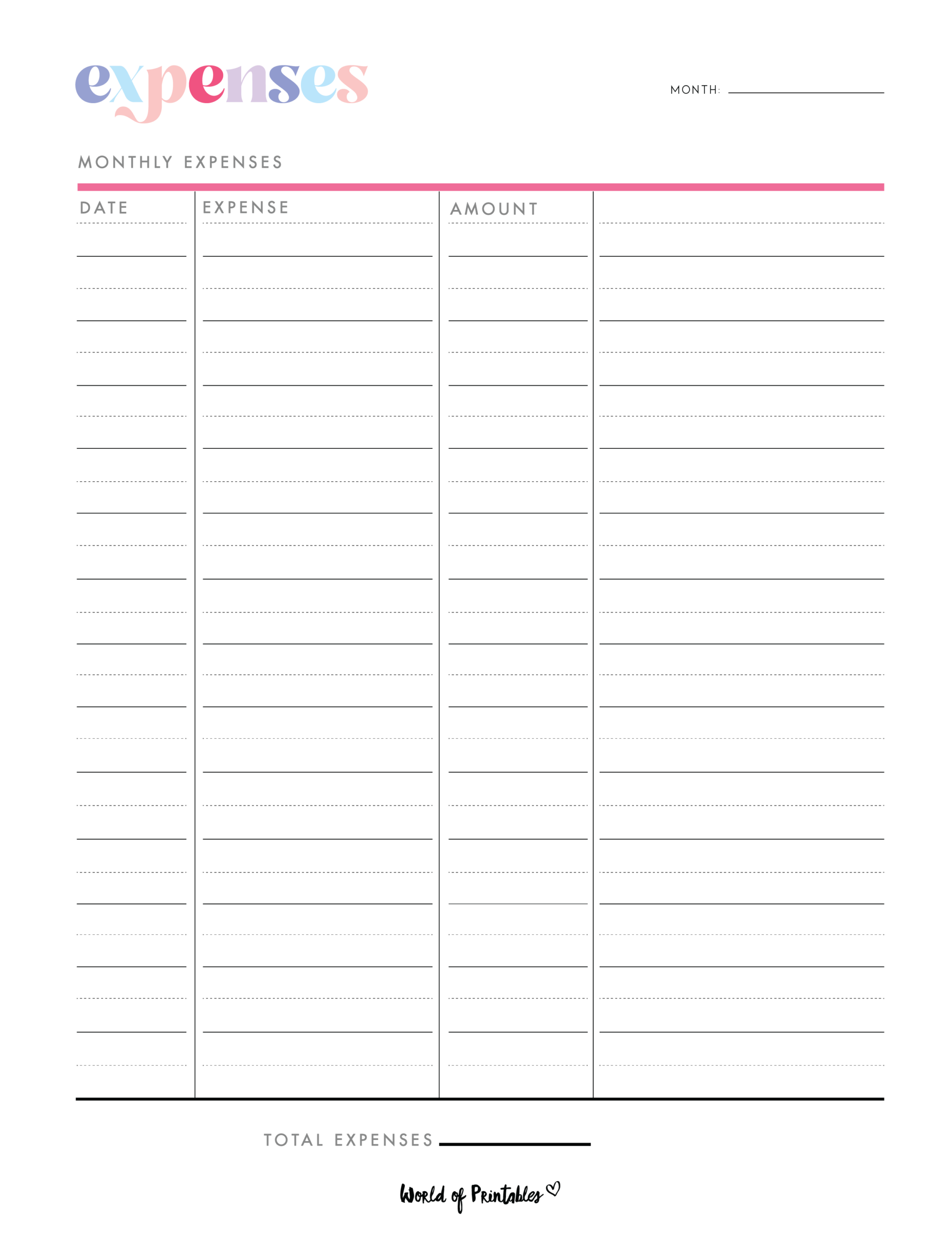Expense Tracker Templates