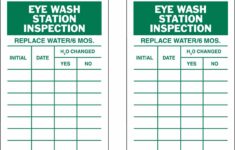 Eye Wash Inspection Tags Cps 661244
