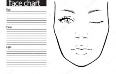 Face Chart Makeup Artist Blank Template Vector Illustration 248754906