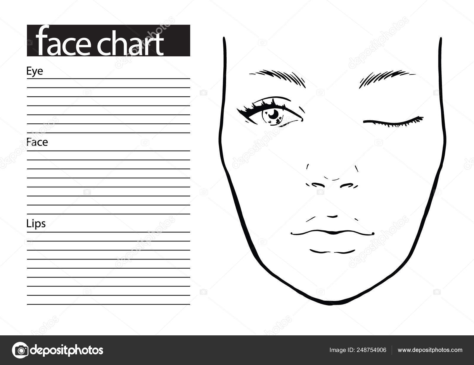 free printable face charts for makeup artists