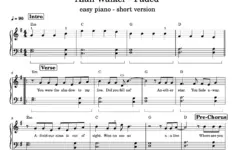 Faded Alan Walker Easy Piano Piano Sheet