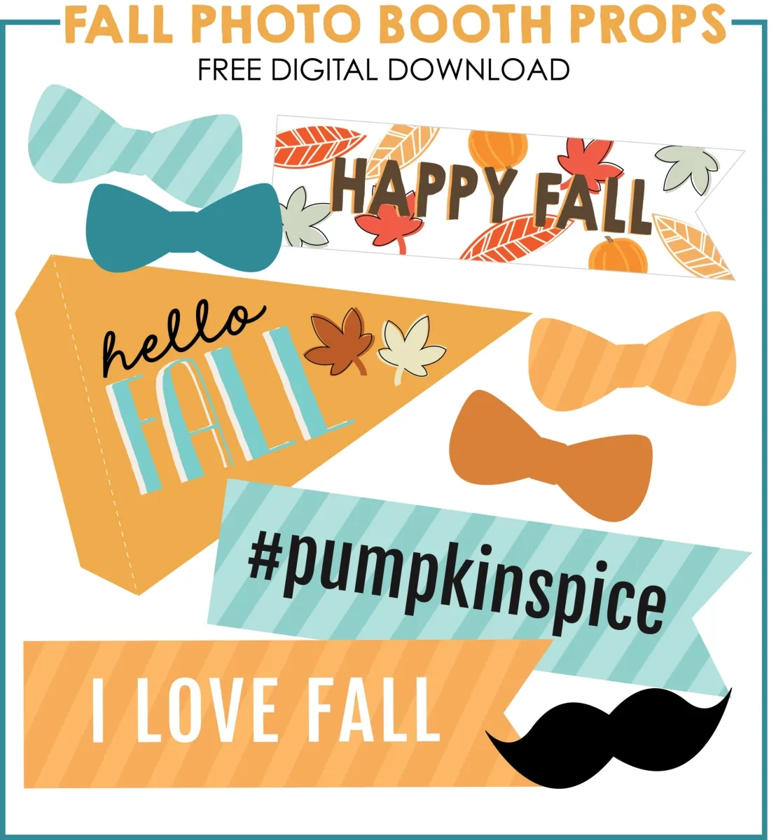 Fall Photo Booth Props Free Printable