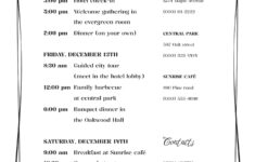 Family Reunion Itinerary Free Google Docs Template