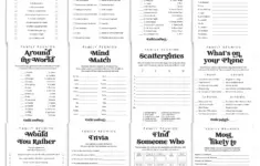 Family Reunion Party Games Bundle Printable