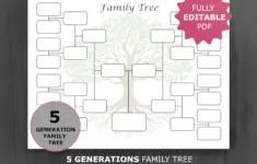 Family Tree Chart 5 Generation Printable