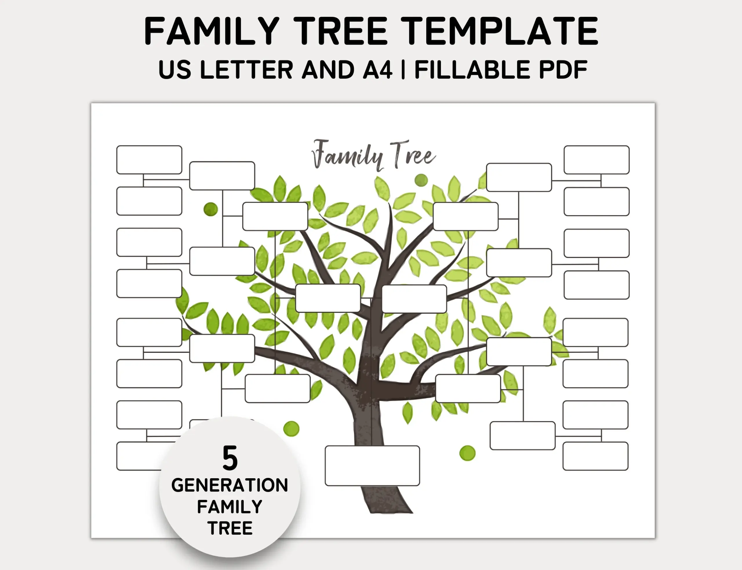 Family Tree Template 5 Generation Family Family Tree Template 5 Generation Family