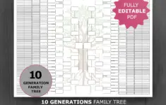 Family Tree Template For 10 Generations