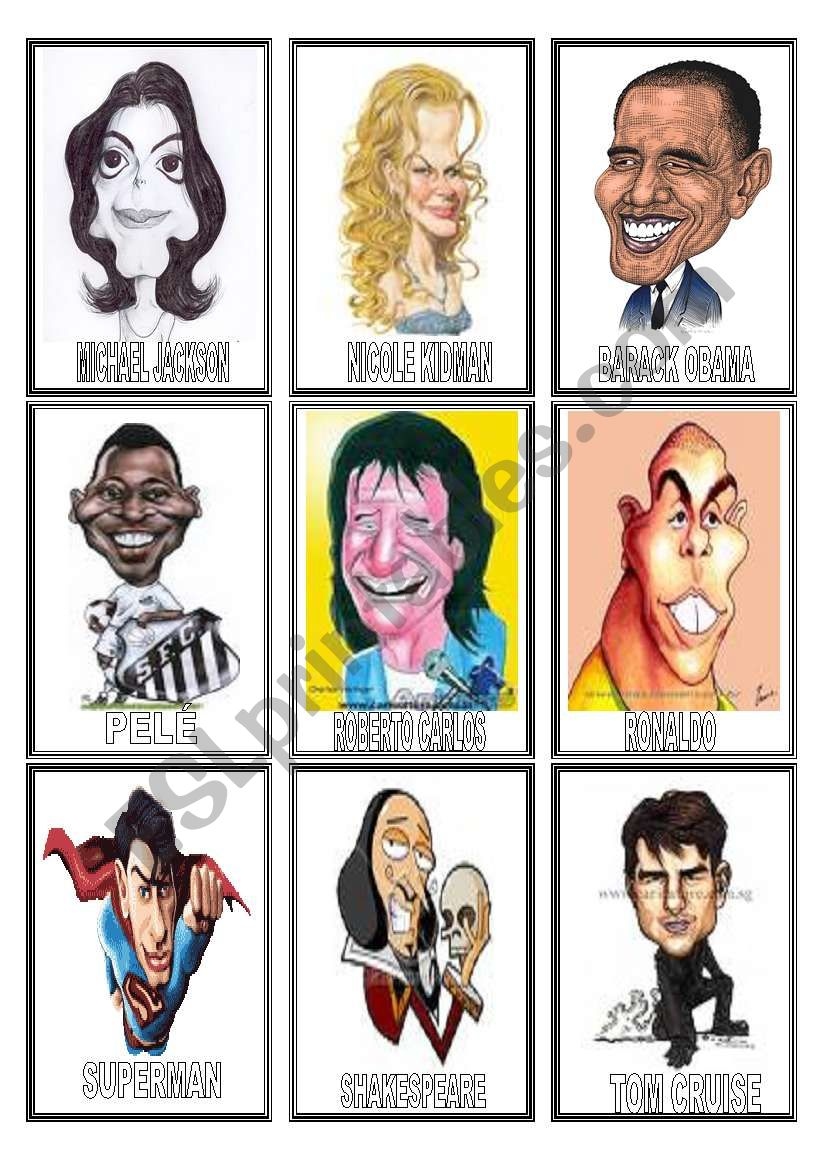FAMOUS People CARICATURES Game 252247