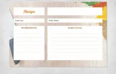 Fancy 4 X 6 Recipe Card Template For Word