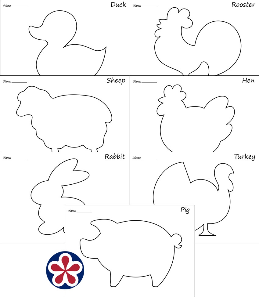 Farm Animal Outline Images