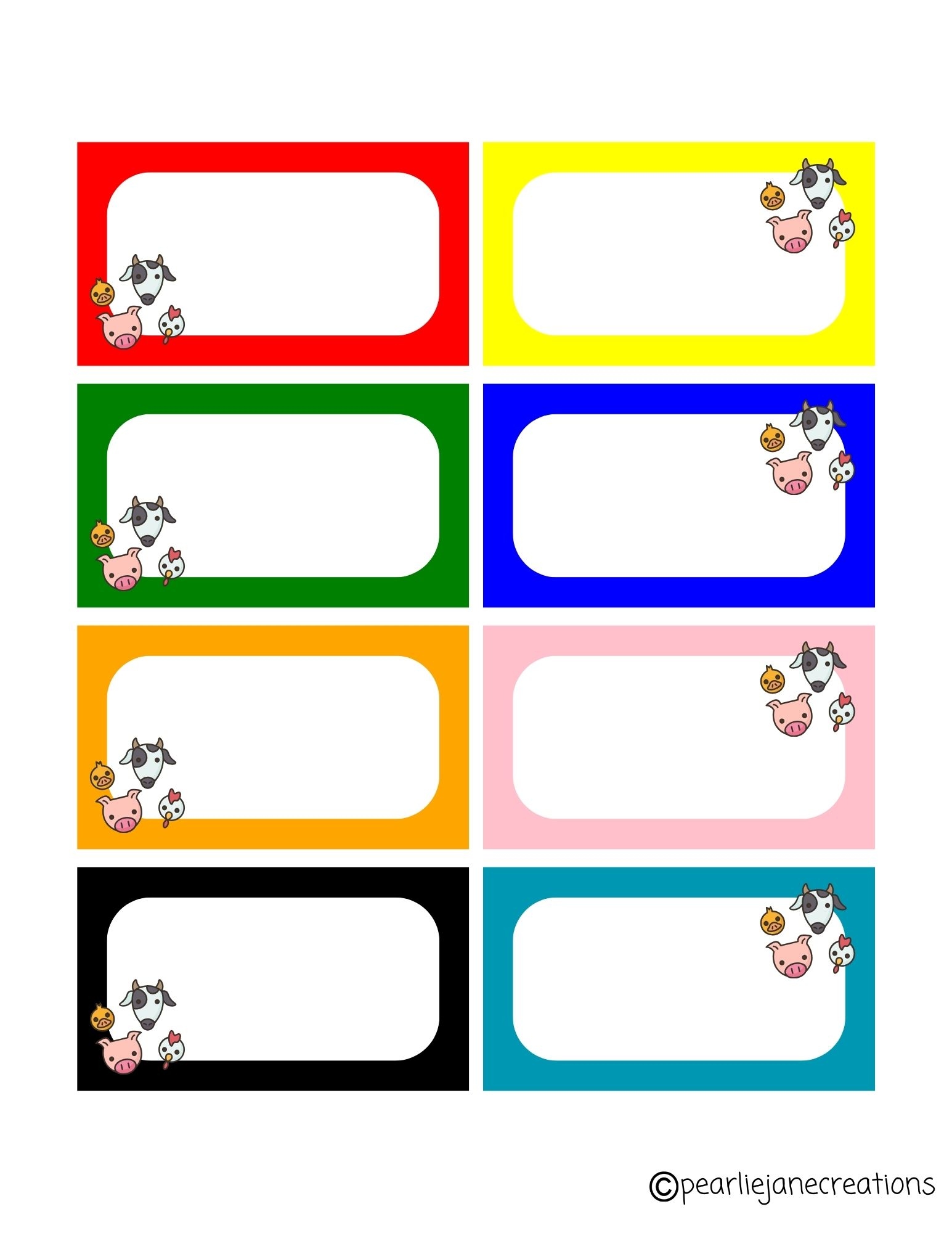Farm Classroom Decor Cubby Name Tags