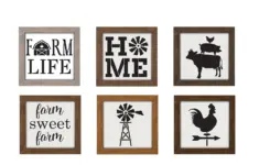 Farm Life Mini Sign Stencils 6 Pack