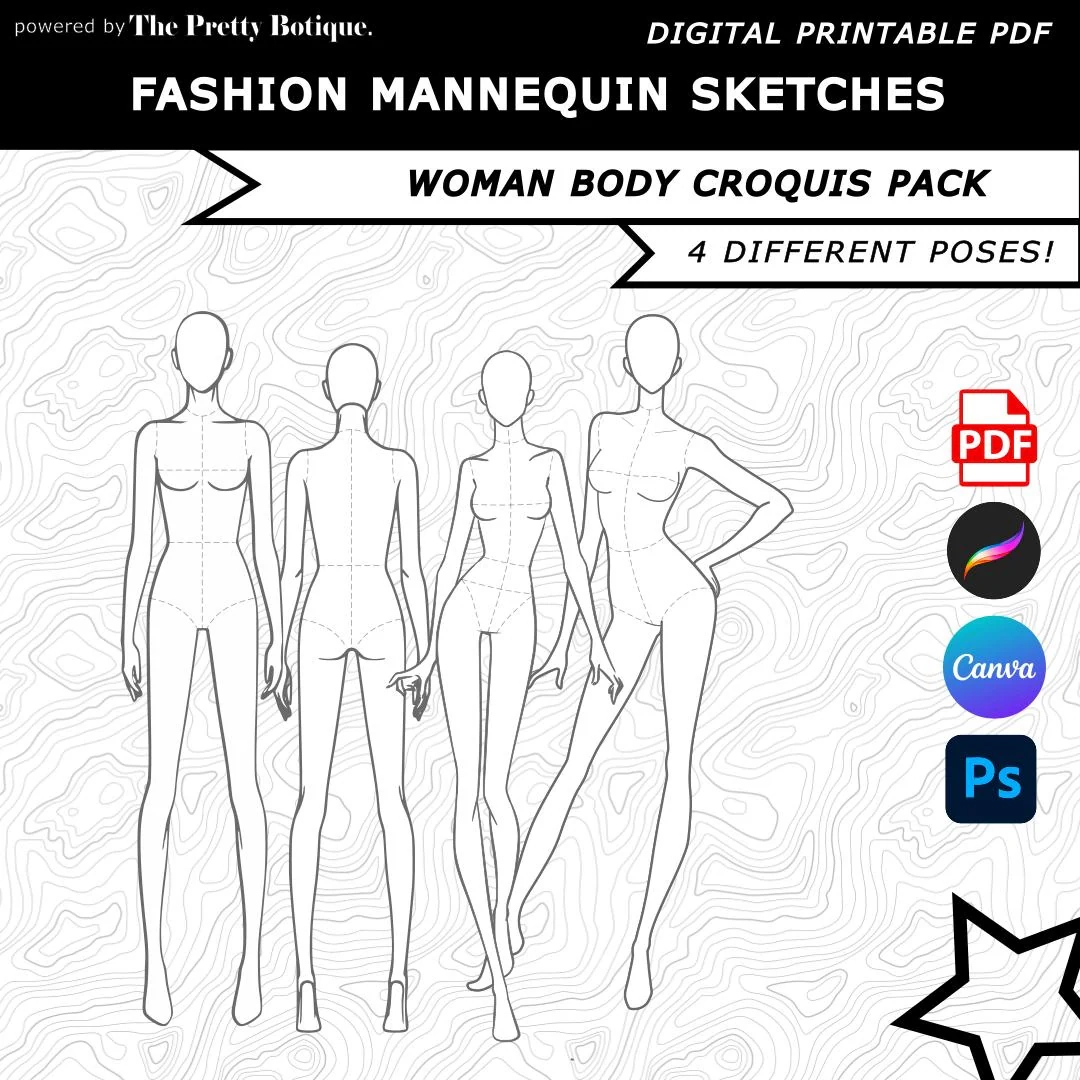 Fashion Croquis Template Pdf Female