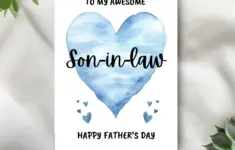 Fathers Day Card For Son In Law Happy