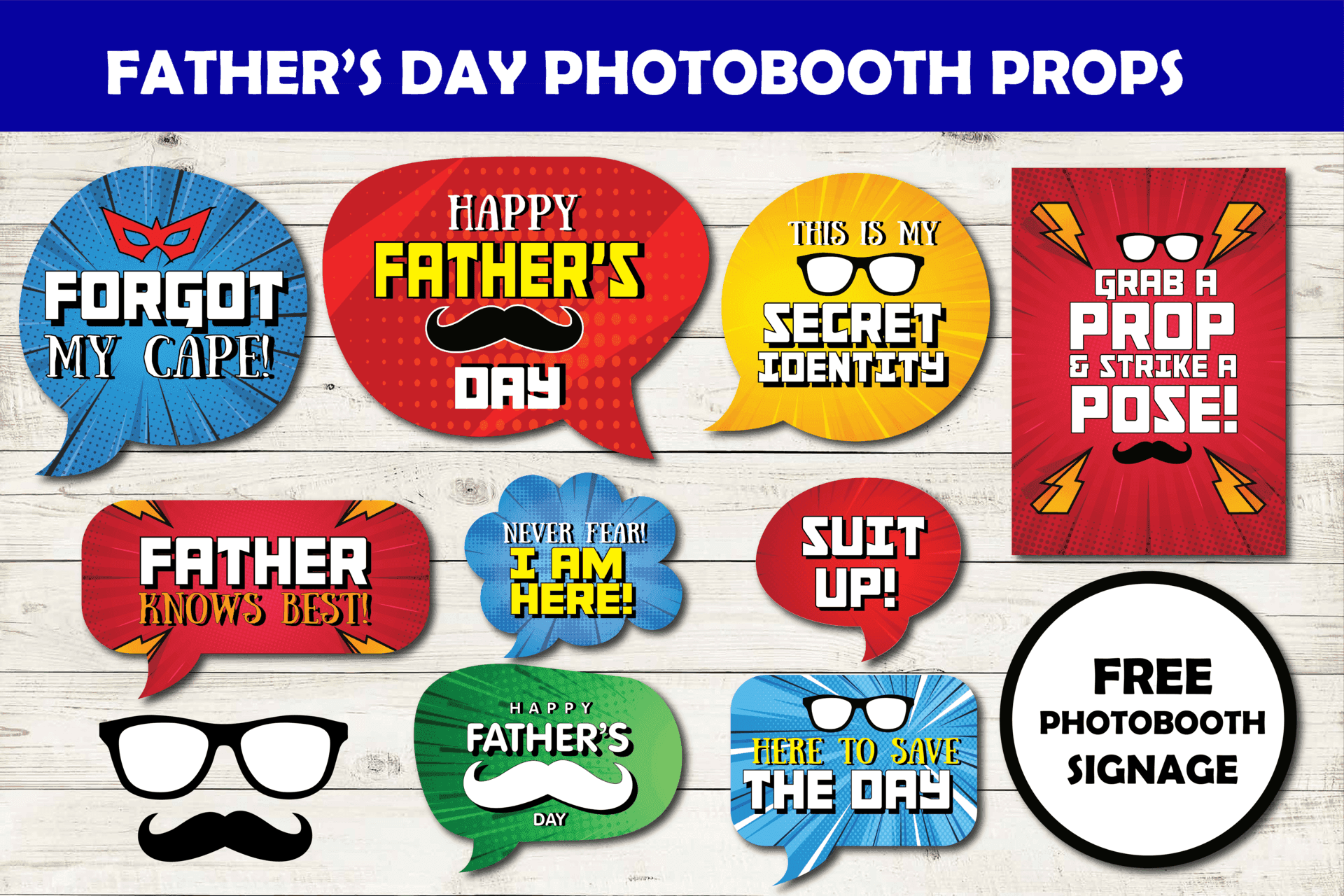 fathers day photo booth props free printable fathers day photo booth props free printable