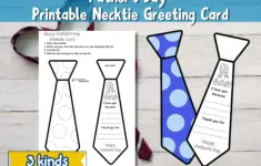 Fathers Day Printable Necktie Greeting