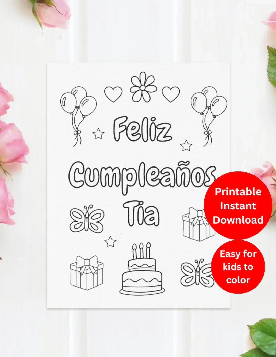 Feliz Cumpleanos Tia Coloring Page Feliz Cumpleanos Tia Coloring Page