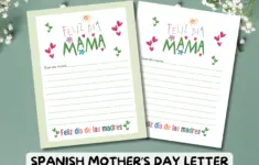 Feliz Dia Mama Letter Template Spanish