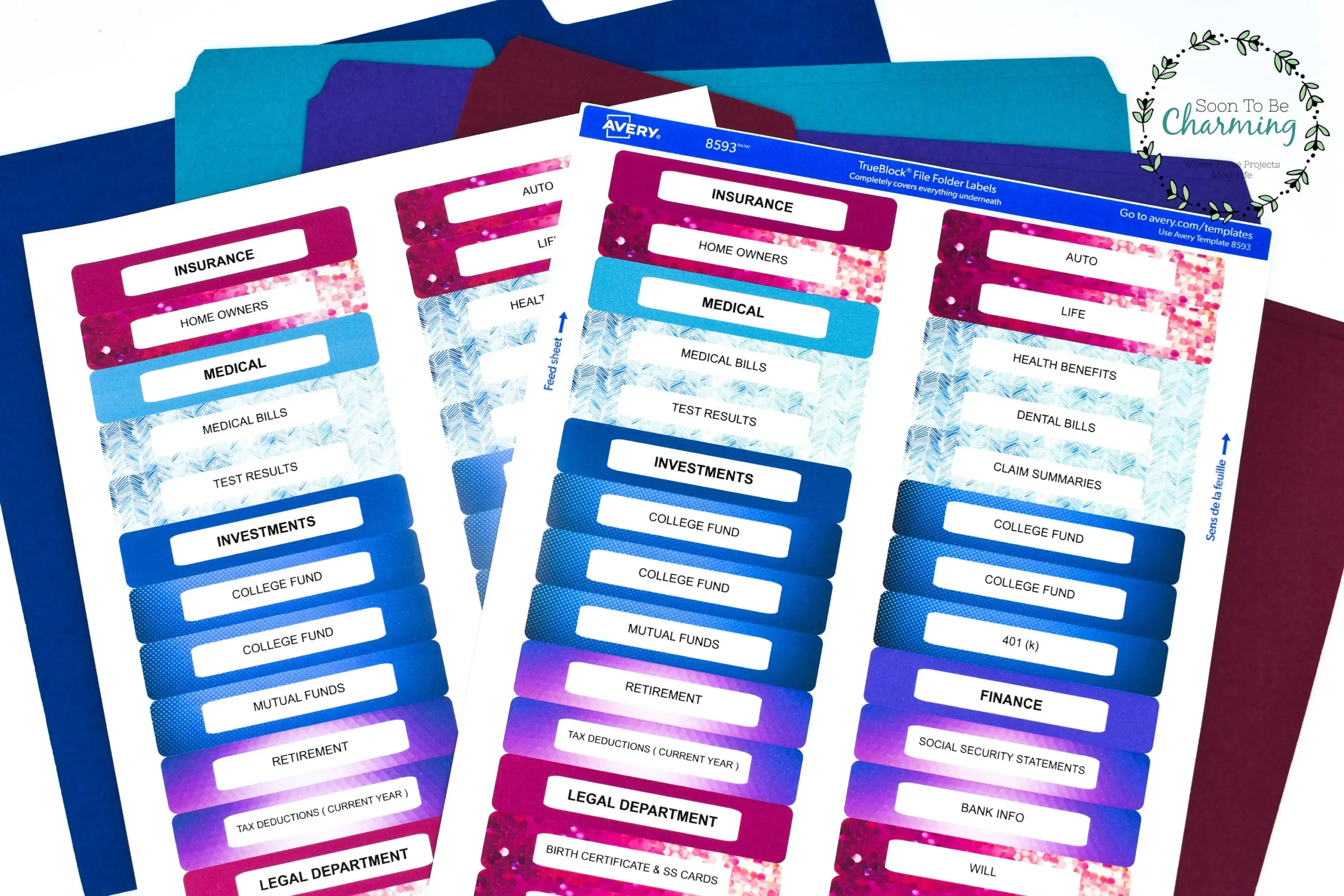 Filing Cabinet Labels Printable Filing