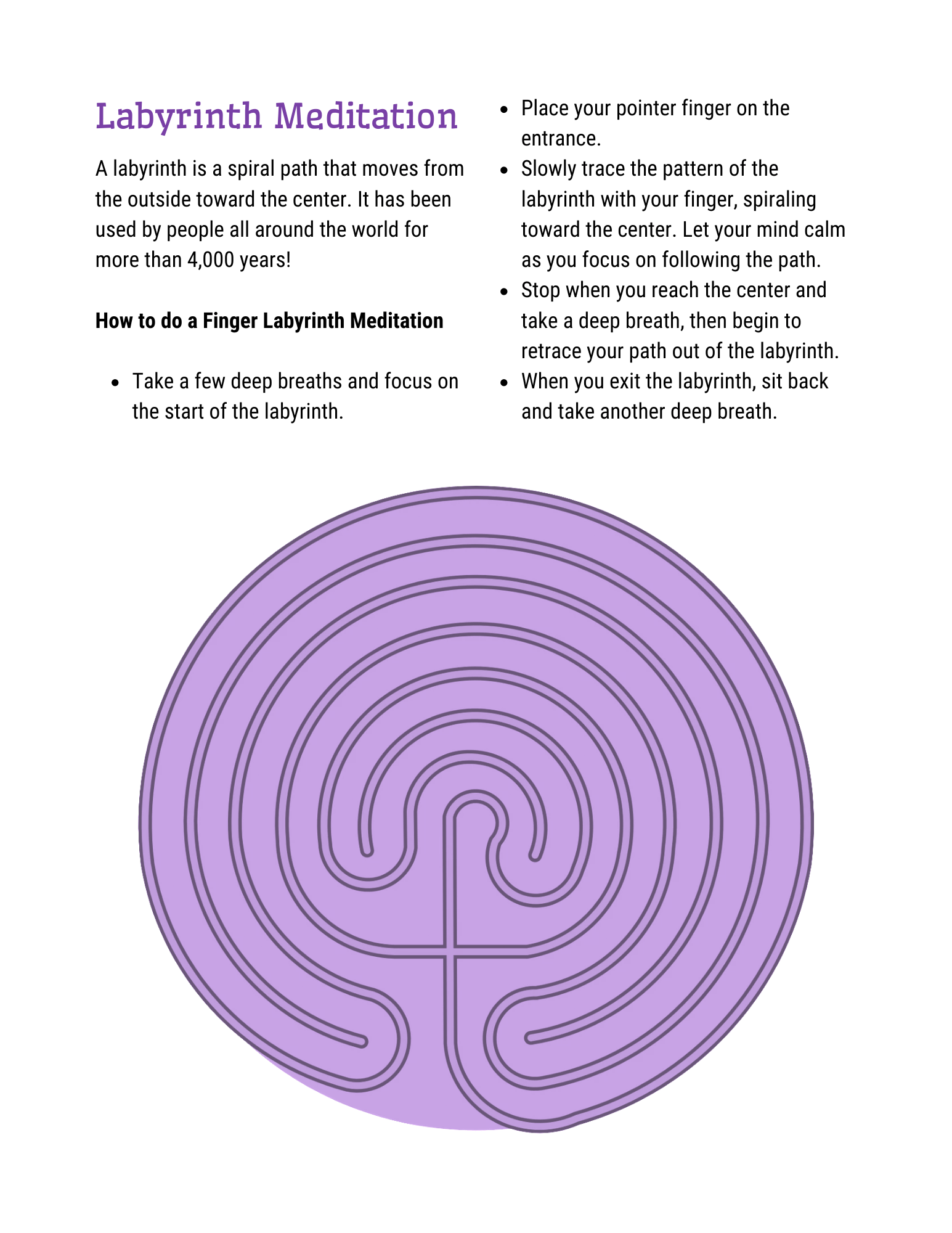 free finger labyrinth printable free finger labyrinth printable