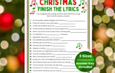 Finish The Christmas Lyric