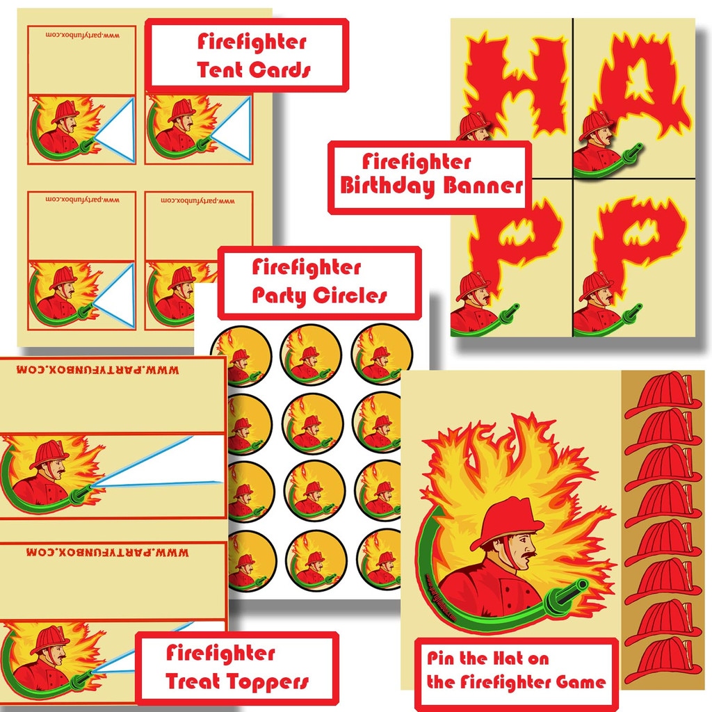 Firefighter Party Printables Firefighter Party Printables