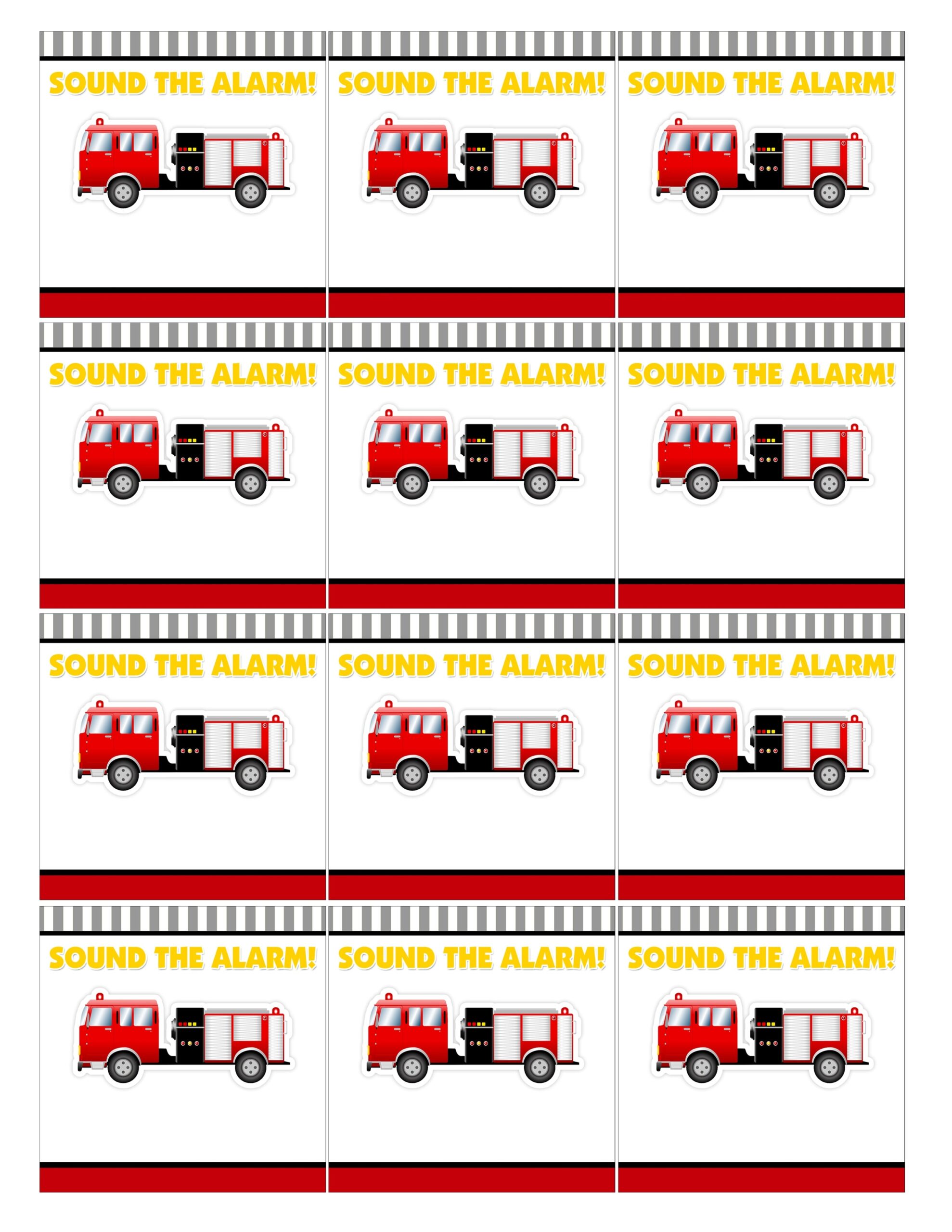 Firetruck Themed Birthday Party With Free Printables